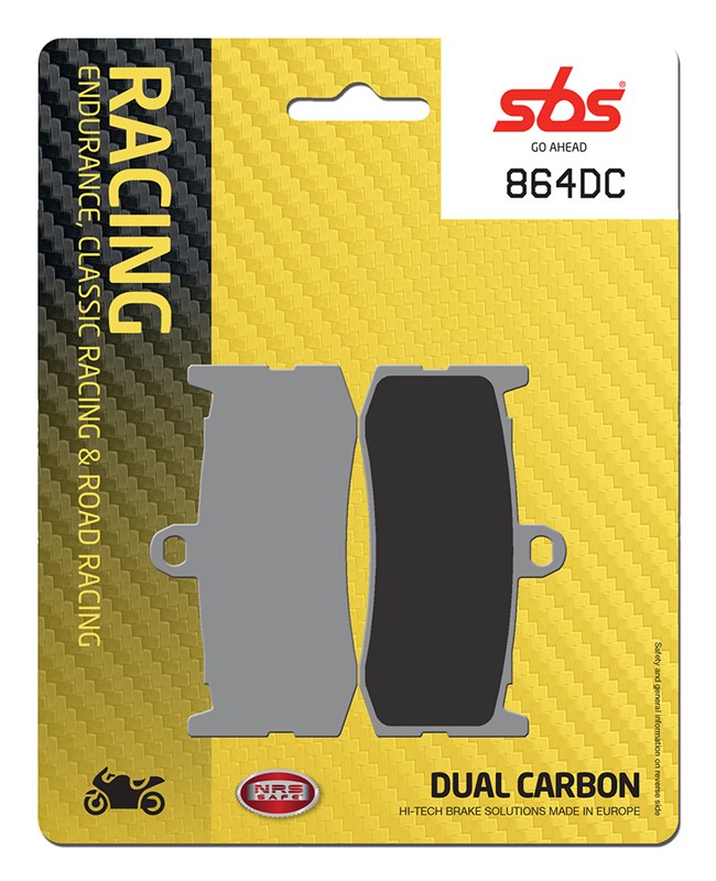 SBS brake pads KH491 racing dual carbon TRIUMPH daytona triple 675 09-18 colour black front (864DC)